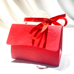 Mới Xách Tay Ngọc Trai Xử Lý Đám Cưới Kẹo Túi Giấy Trở Lại Món Quà Đám Cưới Kẹo Hộp Giấy Với Ribbon - Product Image 6