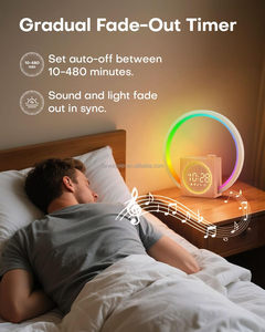 Máquina de Sonido Blanco con <span class=keywords><strong>30</strong></span> Sonidos Relajantes, <span class=keywords><strong>Despertador</strong></span> con Simulación de Amanecer para Dormitorios con Luz Nocturna Ambiental de 12 Colores - Product Image 5