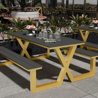 KAVASS Autres meubles d'extérieur modernes et imperméables de haute qualité pour restaurant, patio, jardin, extérieur, ensembles de table à manger