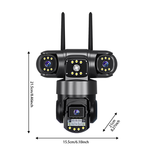 V380pro PTZ Network IP Security <strong>Camera</strong> Three-Lens Remote Intercom Pan-Tilt CMOS Sensor Night Vision Cloud Data Storage Wireless - Product Image 6