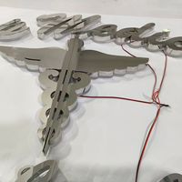 Enseigne LED personnalisée, publicité rétroéclairée, logo de bureau en métal doré, lettres d'enseigne, enseigne LED intérieure et extérieure, enseigne murale 3D LED