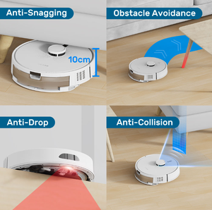 หุ่นยนต์ดูดฝุ่นถูพื้นอัจฉริยะ Tuya WiFi พร้อมระบบนำทางด้วย Lidar 360 องศา แรงดูด 4000Pa ทำงานร่วมกับ Alexa และ Google Home พร้อมระบบกลับฐานชาร์จอัตโนมัติ - Product Image 6