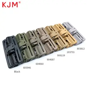 Custom Logo Pom Nylon Webbing Tactische Molle Clip Module Vest Plaat Drager Met 40Mm Quick Release Gesp