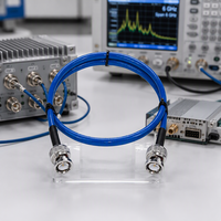 Câble BNC mâle-mâle RG142 blindé plaqué argent, cordon coaxial RF flexible DC-6GHz pour instrument de test et communication radio