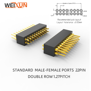 Nguồn nhà máy 22pin sạc mùa xuân ejector pin 3A hiện tại 1.27mm Khoảng cách pogopin tiêm trực tiếp - Product Image 2