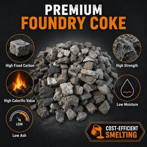 Carbón 88%, <span class=keywords><strong>Azufre</strong></span> 0.035%, Ceniza 10%, Fósforo 0.035%, Calorías 7100J para Hierro Fundido, Coque Duro, Coque de Fundición - Product Image 2