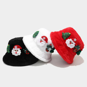 Chapeaux de Noël en fausse fourrure moelleuse pour hommes, femmes et unisexe, chapeaux de <span class=keywords><strong>pêcheur</strong></span> en fourrure moelleuse, chapeau de bonhomme de neige pour le nouvel an - Product Image 4