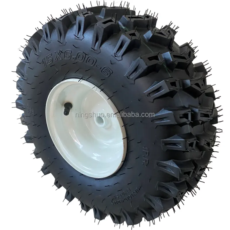 الأكثر مبيعًا من الشركة المصنعة عالية الجودة 4PR 13x4.10-6 16x6.5 8 15X6.00-6 عجلة جزازة العشب و بدون عجلات