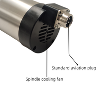 Kit de moteur de broche refroidi par air pour machine de gravure + convertisseur de fréquence + pince, moteur de broche 0,8 kW 24000 tr/min, moteur à vitesse CNC