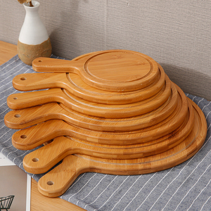 Custom Logo Accepted Eco-Friendly Pine Round <strong>Pizza</strong> <strong>Plate</strong> Wooden Cake Fruit Tray Western Steak <strong>Pizza</strong> Base <strong>Plate</strong> for Dinner Use - Product Image 5