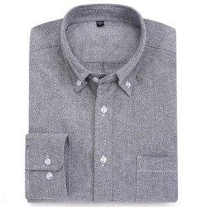 <span class=keywords><strong>Camisa</strong></span> de algodón <span class=keywords><strong>Oxford</strong></span> de gran tamaño para hombre con logotipo personalizado, gran oferta, camisas de vestir de manga larga en blanco para hombre - Product Image 4