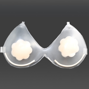 New Design Reusable Ultra Thin Silicone 3/4 Cup Soft Eco-Friendly Sexy Push-Up Backless Invisible <strong>Bra</strong> with Underwire - Product Image 3