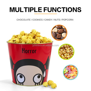 JYB - Cubo Metálico Personalizado para Palomitas <span class=keywords><strong>de</strong></span> Maíz con Asa, para Fiestas, Cumpleaños, Celebraciones, Seguridad Alimentaria, Impresión Personalizada - Product Image 6