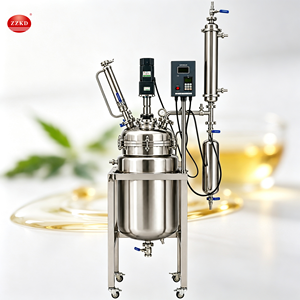 Industrial Chemical Continuous Stirred Reactor Tank Price <b>Jacketed</b> Stainless Steel Reactor - Product Image 1