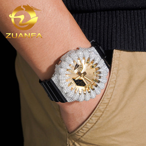 Vượt Qua Kim Cương Kiểm Tra Buss Xuống 925 Bạc Moissanite Kim Cương Trường Hợp Đồng Hồ Hip Hop Đồ Trang Sức Ga2100 Iced out Moissanite Đồng Hồ Bezel - Product Image 2