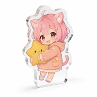 Blocs acryliques personnalisables, motifs anime, animaux ou musique, décoration de bureau écologique découpée au laser
