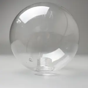Abat-jour Globe Transparent Abat-jour en verre borosilicaté G9 Couvercle de lampe en verre spiralé