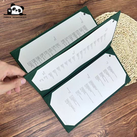 Porte-menu personnalisable OEM, livre de menu fait main de haute qualité, couverture de menu, insert d'angle, carte de menu