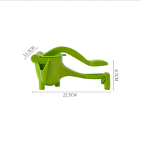 Groene Eco Duurzame BPA-Vrije Plastic Robuuste Grote Capaciteit Citruspers Handmatige Fruitpers Hendelpers