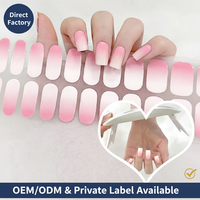 Autocollant 3D semi-durci pour ongles en gel avec lampe UV, couverture complète française, autocollants et décalcomanies pour nail art