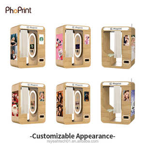 किराए के लिए विंटेज आकर्षण के साथ कोरियाई लकड़ी का दर्पण फोटो बूथ - Product Image 2