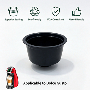 Cápsulas de Café Vacías Selladas, Ecológicas y Reciclables de Primera Calidad, 10g 13g, para <span class=keywords><strong>Dolce</strong></span> <span class=keywords><strong>Gusto</strong></span>, Preparación de Café Individual - Product Image 1