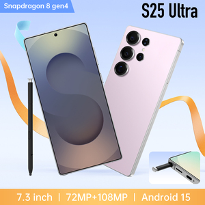 2025 S25อัลตร้า16GB + 1TB 5G สมาร์ทโฟน7.3นิ้ว + 108MP 10 <span class=keywords><strong>Android</strong></span> 14 smartphone 4K LED Spanish Support ดีไซน์ใหม่ - Product Image 5