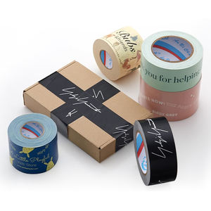 कस्टम लोगो प्रिंटिंग बायोडिग्रेडेबल क्राफ्ट पेपर पैकिंग टेप वाटरप्रूफ स्व-चिपकने वाला गमाड क्राफ्ट पेपर टेप - Product Image 1