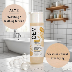 Tùy chỉnh nước mắt miễn phí citrus Vanilla làm mới không gây dị ứng điều tóc Detangler để lại trong 2-in-1 làm sạch dầu gội + cơ thể rửa - Product Image 4