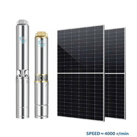 SHIYUAN 1.25 "1.5" 2 "280V 2200W Agriculture en plastique turbine solaire pompe à eau de puits profond pour l'irrigation