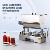 Machine de remplissage semi-automatique pour pâte de ketchup et beurre de cacahuète, distributeur de liquides visqueux 80L, machine de remplissage à piston pneumatique