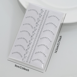 3D plata Luna cristal diamante <span class=keywords><strong>cara</strong></span> pegatinas sonrisa línea cuentas transparentes diamantes de imitación pegatina Facial ojo cuerpo DIY fiesta <span class=keywords><strong>cara</strong></span> <span class=keywords><strong>tatuaje</strong></span> gema - Product Image 6