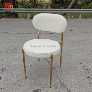 SMOOTH High Quality Wedding Furniture Oval Back Gold Metal <b>Stackable</b> Banquet Dinning <b>Chairs</b> - Product Image 1