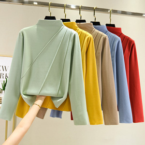 Maglione a Maniche Lunghe da <span class=keywords><strong>Donna</strong></span> a Collo Alto in Offerta Speciale <span class=keywords><strong>Autunno</strong></span> <span class=keywords><strong>Inverno</strong></span>, Camicetta Calda di Alta Qualità, Maglieria Slim a Tinta Unita da <span class=keywords><strong>Donna</strong></span> - Product Image 3