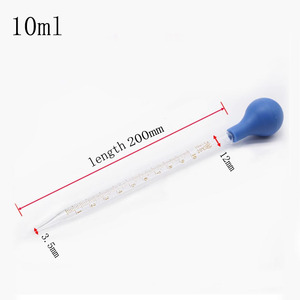 Tiandi Lab pipette contagocce in vetro da 90mm con tappi in gomma rossa - Product Image 6