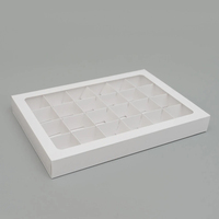 Boîte Cadeau Tiroir en Carton Blanc de Qualité Alimentaire avec Fenêtre, pour Chocolats Truffes, Saint-Valentin Fête des Mères