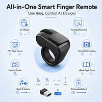 Ratón Anillo Inalámbrico Air Finger Ring 2.4G BT5.3 con Touchpad 1000DPI Recargable para Laptop, Teléfono, iPad y Presentaciones