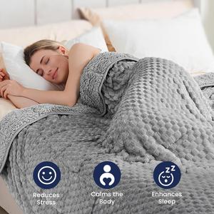 Factory Customization High Quality Minky Dot 12lbs <b>Weighted</b> <b>Weighted</b> Therapy Autism Blanket with Removable Cover - Product Image 1