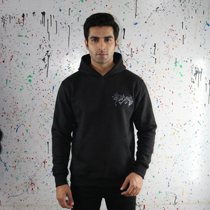 Sudadera con Capucha Finer Threads Winter Black 100% Algodón Vintage de Corte Regular con Cierre, Secado Rápido y Transpirable, para Impresión DTF/DTG/Serigrafía - Product Image 1