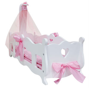 Оптовая продажа, ролевые игрушки для всей семьи, деревянная кровать, кукла, кровать для собаки, красивая удобная кровать для девочек - Product Image 3