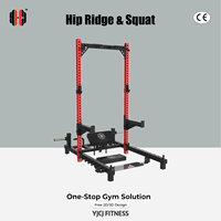 Rack de squat multifonctionnel en acier commercial pour exercices de fessiers et jambes, système de plateforme de support pour barre de musculation pour centre de fitness