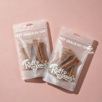 Sacs à friandises pour animaux de compagnie 1 kg 10 kg |   Emballage alimentaire givré mat imprimé en héliogravure avec fermeture éclair et encoche de déchirement pour aliments à mâcher pour chiens et chats