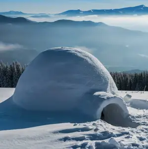 How to make an snow igloo with an inflatable snow igloo marker mold