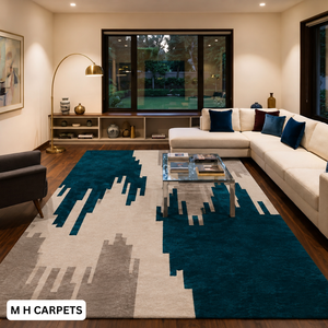Tapis en laine fait main, tufté à la main, de luxe, moderne, pour hôtel, salon, décoration de sol de maison - Product Image 3