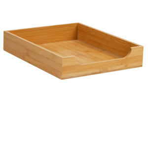 Bamboo Desktop <b>Storage</b> Box Rectangle Single Tier For Desk Office Organizer Neatening <b>Storage</b> - Product Image 2