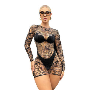 Méchant Résille Halloween Cosplay Toile D'araignée Filles Club En Gros Femmes Lingerie Transparente - Product Image 5