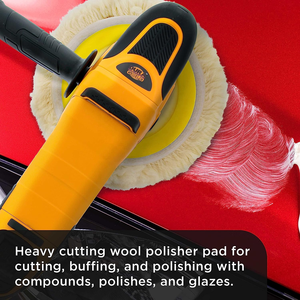 8-Zoll-Woll-Polierpad mit Klettverschluss für Compound-Schleifen und Polieren – passend für Kfz-Poliermaschinen – Polieren - Product Image 3