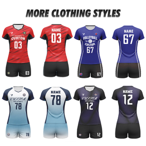 Maillot de volley-ball personnalisé grande taille, impression numérique, spandex, polyester, uniforme d'entraînement pour équipe, club scolaire, maillot de volley-ball Wv84 - Product Image 4