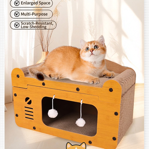 Cuccia per Gatti a 2 Piani, Casetta a Doppio Livello con Tana, Torre con Tiragraffi in Sisal, Casetta Gioco per Gatti da Interno nel Soggiorno - Product Image 1