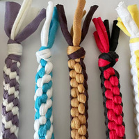 Jouet à mâcher torsadé en corde de coton pelucheux pour chien, coloré, pour chiot, vente en gros